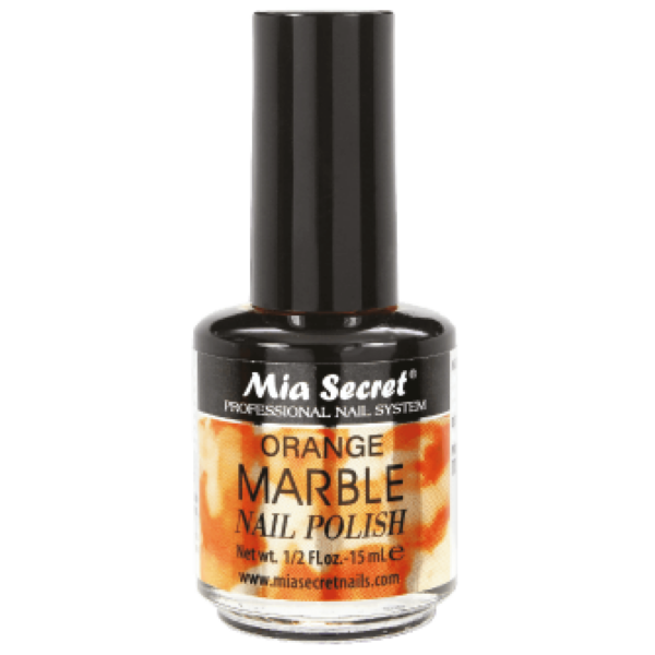 MARBLE NAIL POLISH ORANGE - Esmalte de efecto mármol naranja