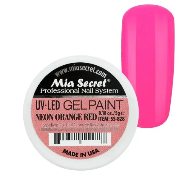 UV-LED / NEON ORANGE RED / GEL PAINT