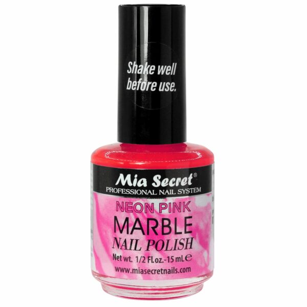 MARBLE NAIL POLISH NEON PINK - Esmalte de efecto mármol