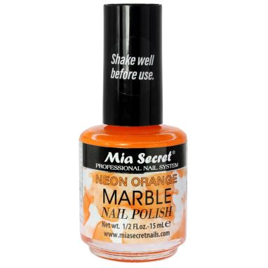 MARBLE NAIL POLISH NEON ORANGE - Esmalte de efecto mármol